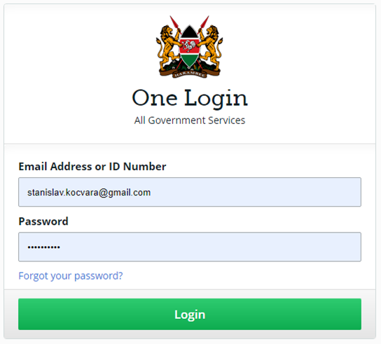Registrace pro vízum do Keni